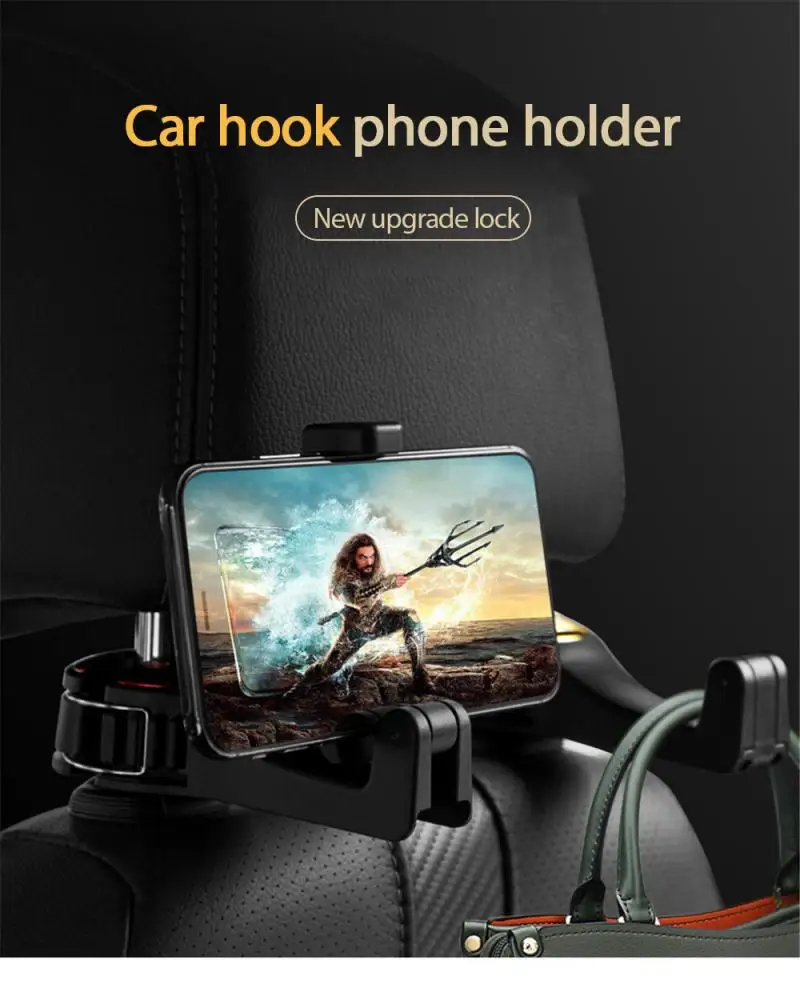2 в 1 подголовник Hook &amp держатель телефона авто крючок на спинку сиденья вешалка