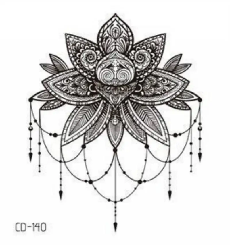 1PCS Rose Snake Water Transfer Tattoo Stickers Women Body Chest Art Temporary Tattoo Girl Waist Bracelet Flash Tatoos Flower