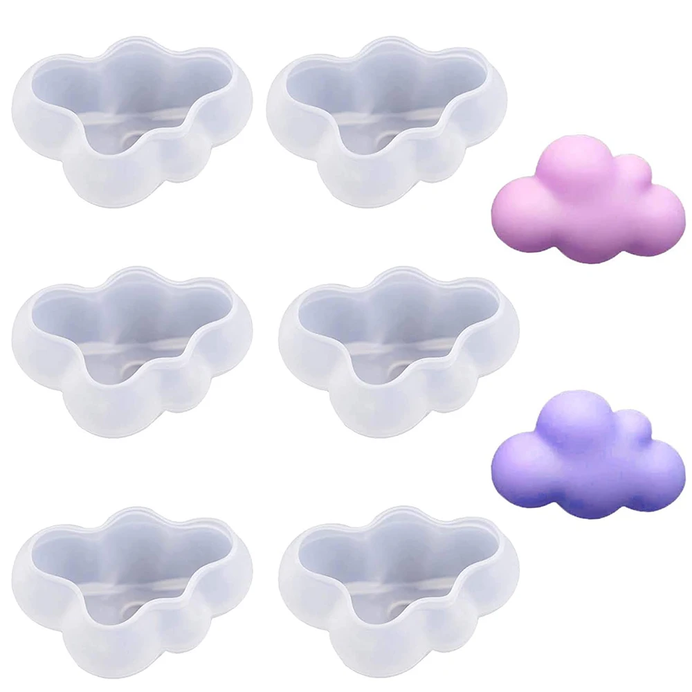 

1Pcs 3D Cloud Shape Silicone Mold Cute Cloud Diy Mold Large Medium And Small For DIY Handcraft Ornaments Casting Clay Mold Tool