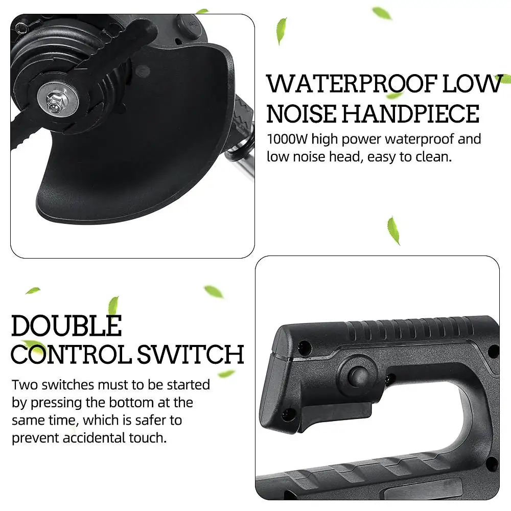 

1000W Retractable Electric Grass Trimmer Brush Cutter Lawn Mower Cordless Garden Grass Remover Portable Garden Power Tools