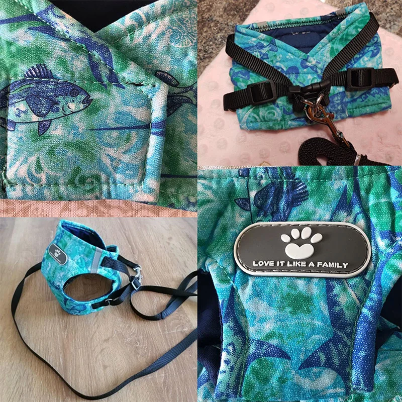 Зимняя шлейка для собак жилет ошейник с поводком прогулочная питомцев