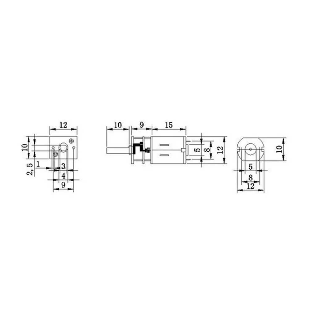 DC 3V/6V/12V N20 мини микро металлическая передача мотора с колеса моторы
