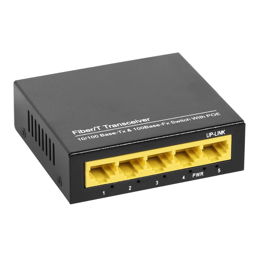 5 портов PoE переключатель питания по Ethernet коммутатор 60 Вт 802.3af для сети IP камер