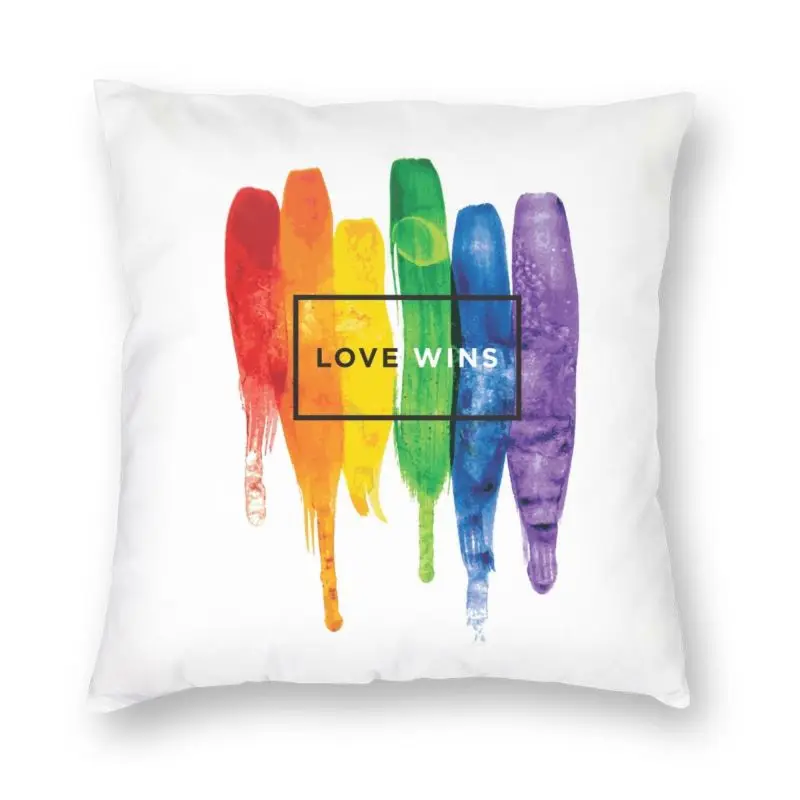 ЛГБТ Love Wins Радужная краска GLBT наволочка украшение лесбийские геи гордость для