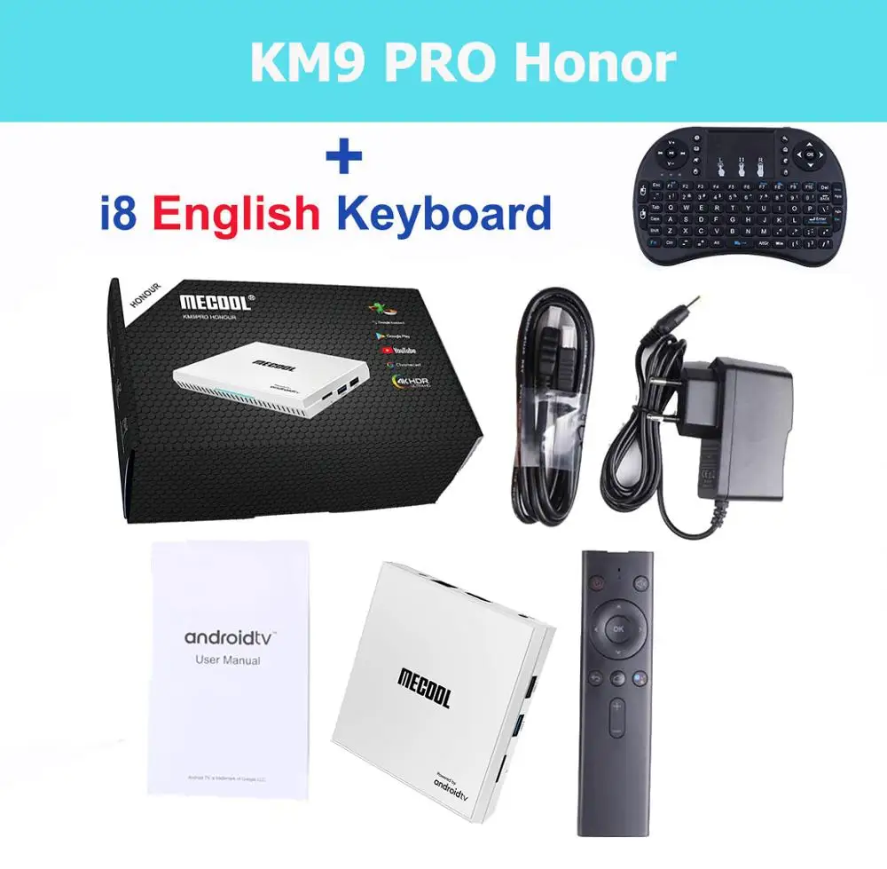 KM9 PRO H i8 no Mecool KM9 PRO Honor tv Box 4G 32G консоль Android 9,0 Amlogic S905X2 USB3.0 4K HDR 2,4G/5G двойной wifi BT 4,1 Android tv Box - Цвет: KM9 PRO H i8 no