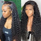 28 30 дюймов бразильские кудрявые прямые Синтетические волосы на кружеве Wig180 плотности парик шнурка 13x4 Синтетические волосы на кружеве парики из натуральных волос для Для женщин 4x4 закрытие парик