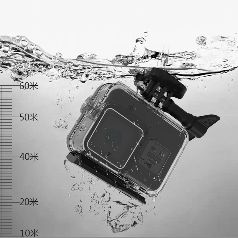 Водонепроницаемый чехол для GoPro Hero 8 аксессуары защитный дайвинга 60 метров