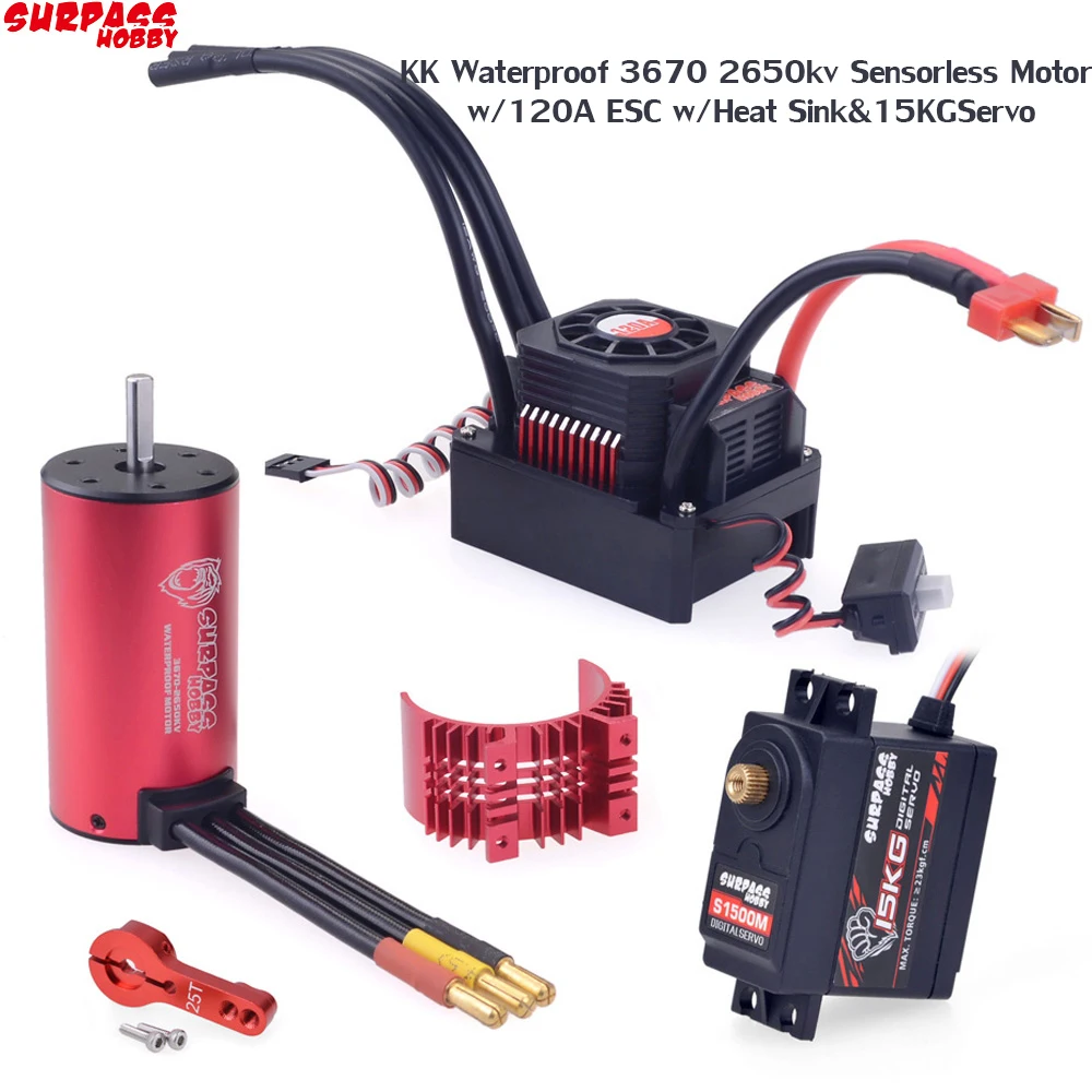 Водонепроницаемый Бессенсорный бесщеточный двигатель Surpass Hobby KK 3670 2650kv с