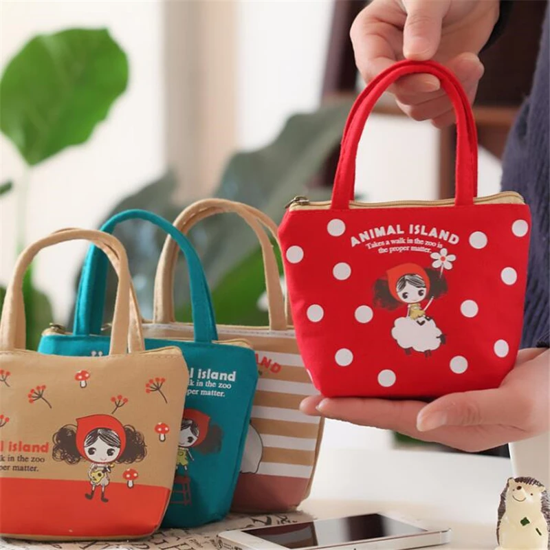 

New Fashion Women Shopping Bag Ladies Canvas Cartoon Girl Printed Shoulder Bags Totes Beach Bags Girls School Bags