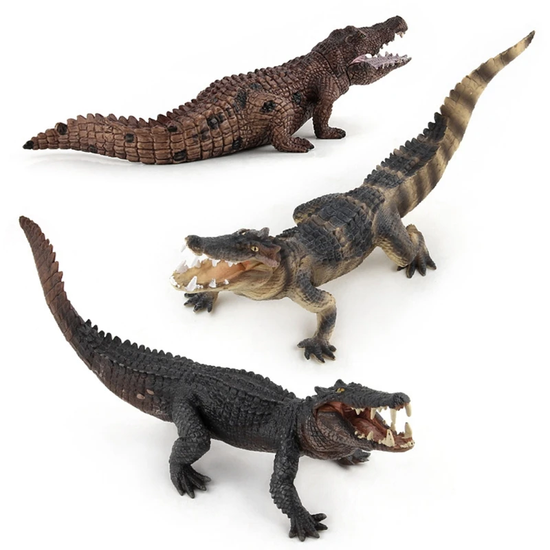 10in Crocodile Figurines Simulation Animal Interactive Realistic Toy Figure Miniature Model Decoration Hobby Collections | Игрушки и