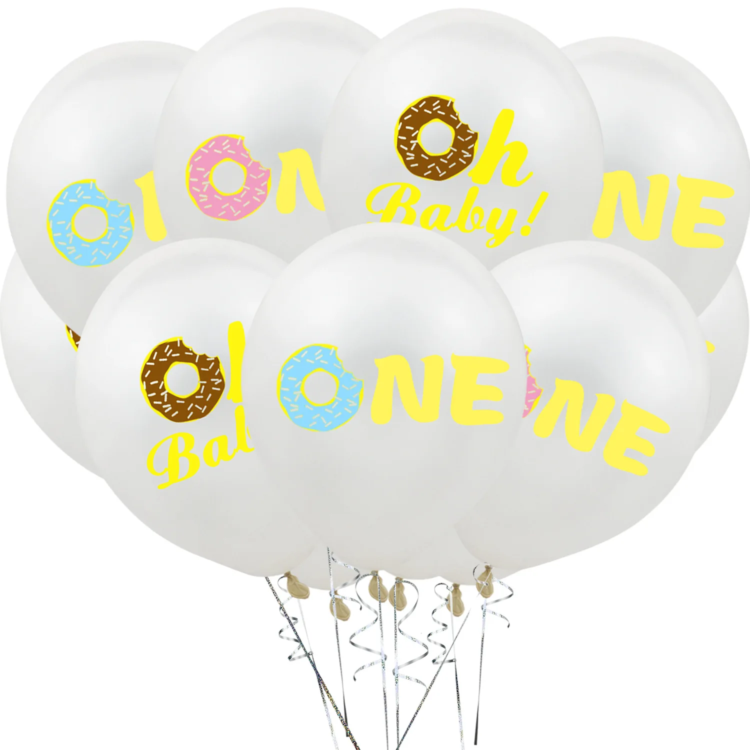 

Donut Latex Balloons 1 Year Old Baby Ballon Birthday Gifts Decoration Anniversaire Wedding Ballons Baby Shower Party Supplies