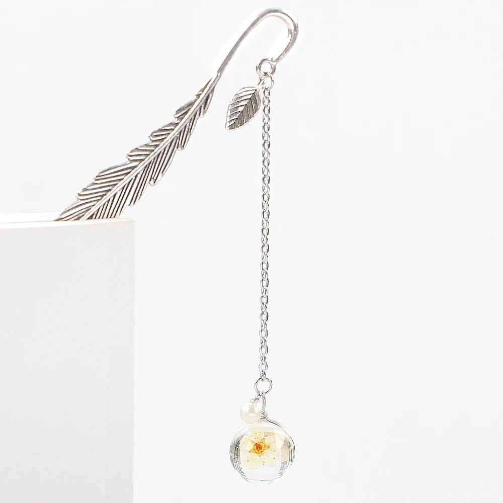 Закладка образец сушеных цветов винтажное перо для чтения| |