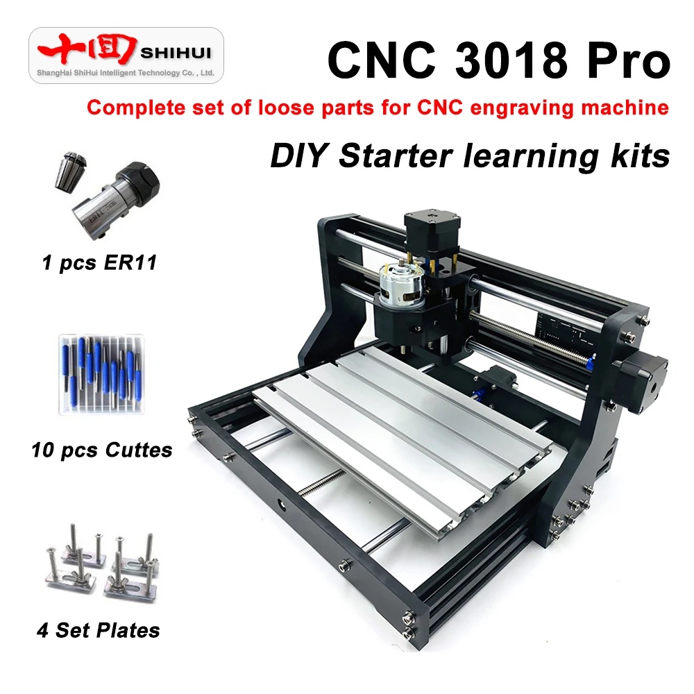 

3018 Pro DIY Laser / CNC Engraving Machine Complete Set Of Loose Parts 500/2500/3500/5500/mw 15w Laser 1/1.8" Offline Screen