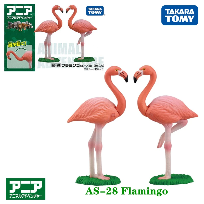 

Takara Tomy ANIA Animal Adventure Action Figure AS-28 Flamingo Model Resin Kids Educational Mini Action Figure Toy Bauble