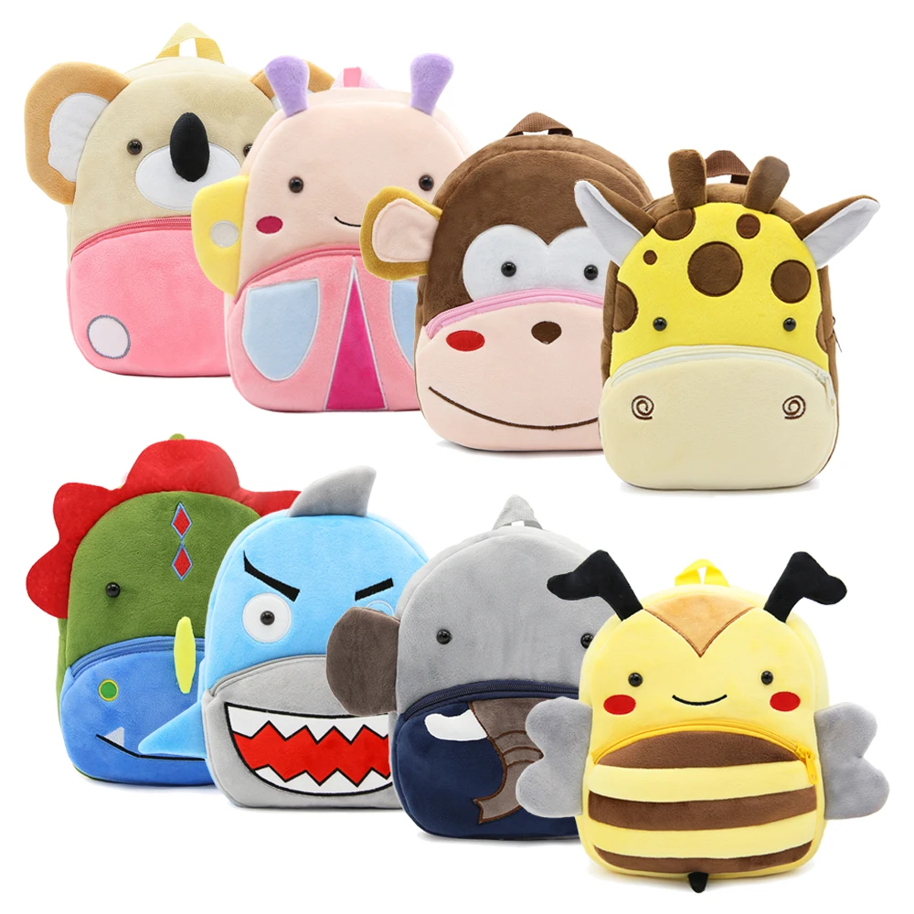 

Baby Plush Backpack Animal School Bags Cartoon Cute Plushback Children Bag Kindergarten Schoolbag Kids Backpack
