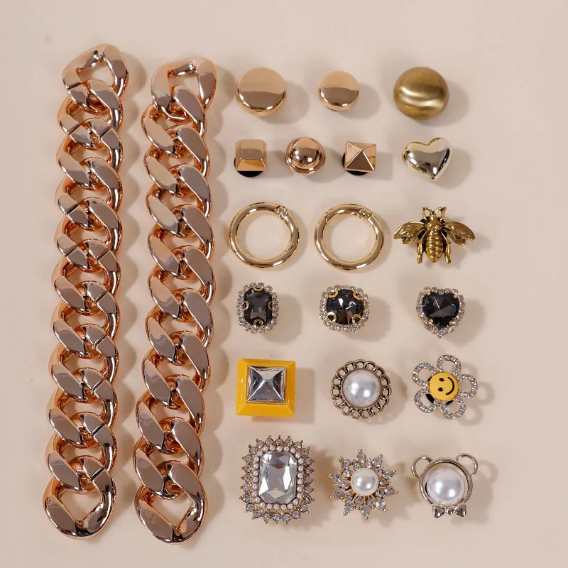 

Подвески для обуви, стразы, жемчужные, с геометрическими фигурами