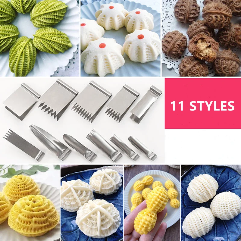 11 видов стилей грецкого ореха для пирожных отделочных работ Нержавеющая сталь