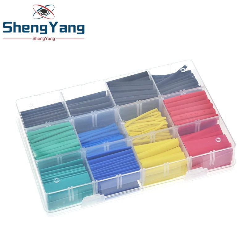 530 шт. термоусадочные трубки изоляционные ассортимент электронные полиолефина