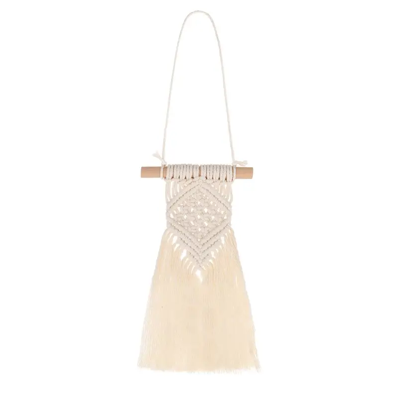 

YU-NIYUT Nordic Baby Room Cotton Tassels Wall Hanging Handmade Macrame Home Decor Retro Handcrafted Girls Room Indian Ornament