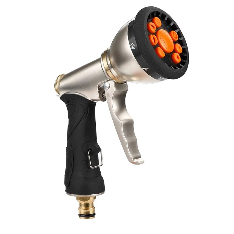 

Garden Hose Nozzles 9 Adjustable Patterns Hose Spray Nozzle Watering Accessories for Garden Watering Lawn Car Washing