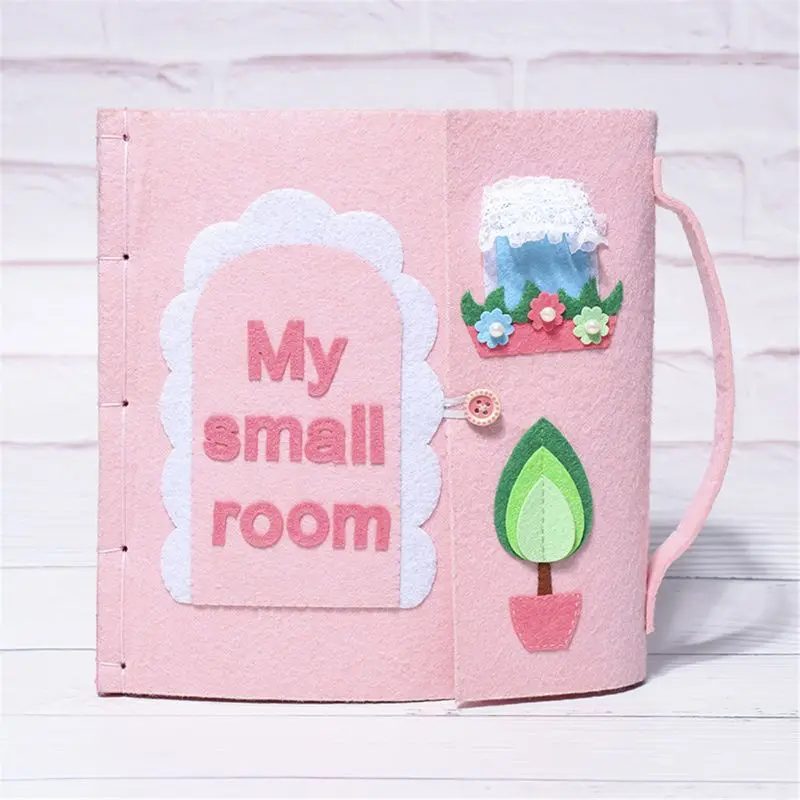 

3D Kid Cloth Book DIY Non-Woven Panting Book Manual Intelligence Puzzle Children Toy Early Education Development Reading Book