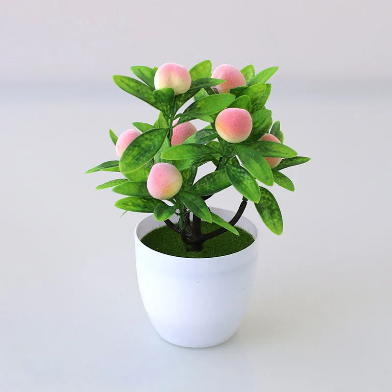Искусственные фрукты лимон искусственное растение в горшке дерево персик яблоко