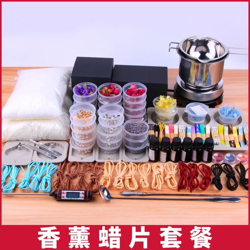 

Package Material Diy Candle Sets Making Supplies Soy Wax Scented Heating Furnace Candle Sets Jar Candela Home Accessories BE50CS