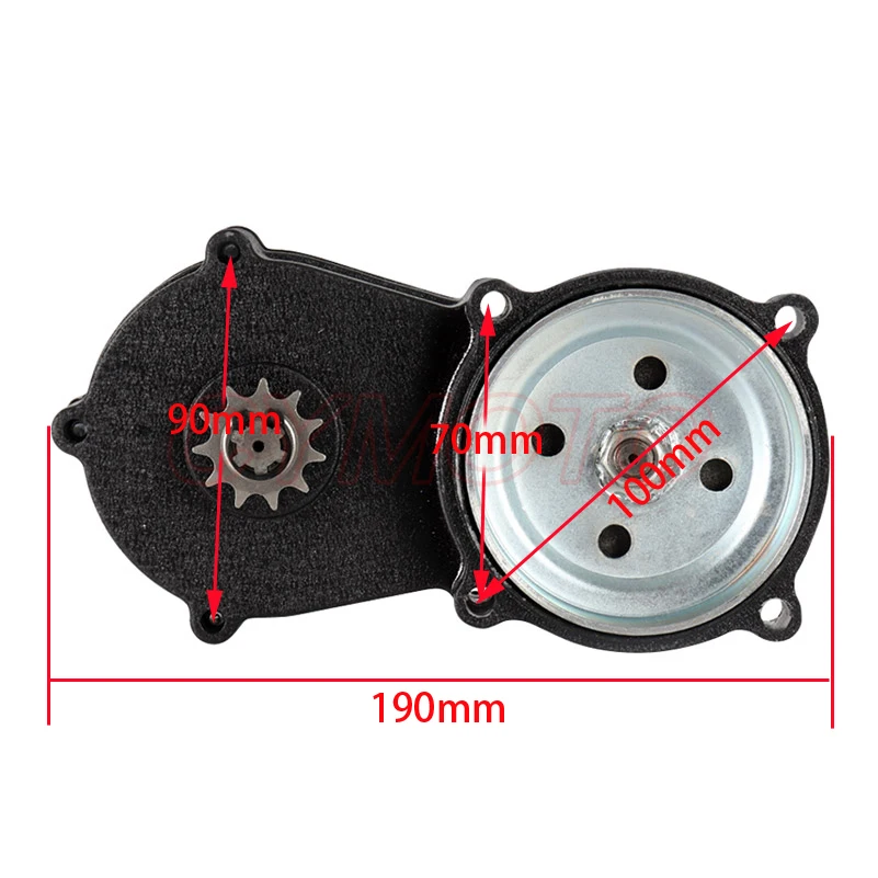 11 14 17 20 Tooth T8F 43CC 47CC 49CC Dual Chain Clutch Gear Box Black silver Mini Moto Pit Dirt Bike Quad ATV Buggy Go kart |