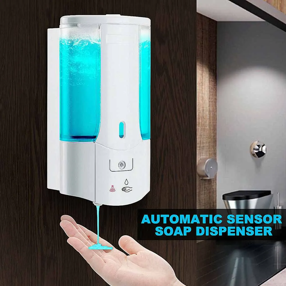 

400ML Automatic Liquid Soap Dispenser Smart Sensor Touchless ABS Electroplated Sanitizer Dispensador For Kitchen Bathroom