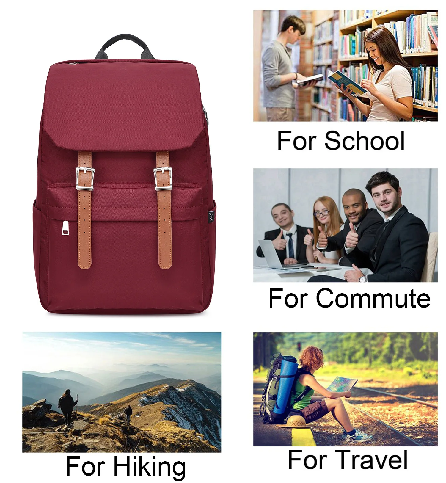 Рюкзак для женщин и мужчин сумка ноутбука черный