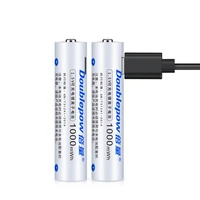 1 5v aaa battery 1000mwh usb rechargeable li ion battery for flashlight toys remote control wireless mouse battery usb cable