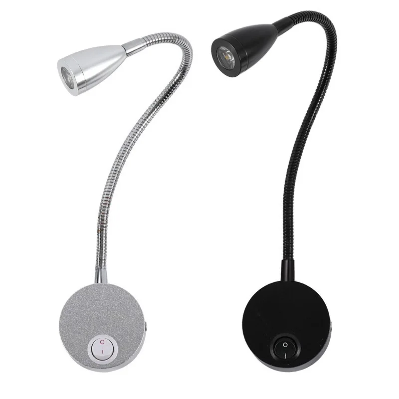 Гибкая трубка 3 Вт светодиодный настенный светильник прикроватная лампа