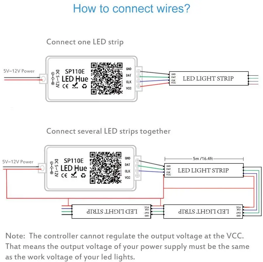 SP108E/107E/105E/110E SPI Wi-Fi Bluetooth пиксель IC музыкальный контроллер на смартфон приложение для WS2812B WS2813 SK6812 полосы DC5-12V