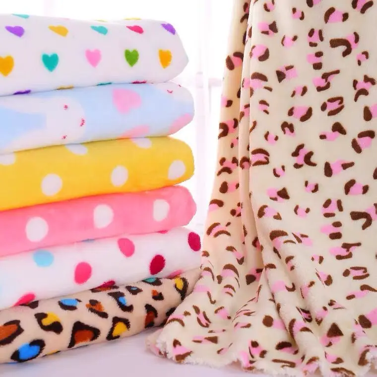 

Flannel Fabric For Baby Plush Bed Sheet Blanket Pajamas Handmade DIY Fabric