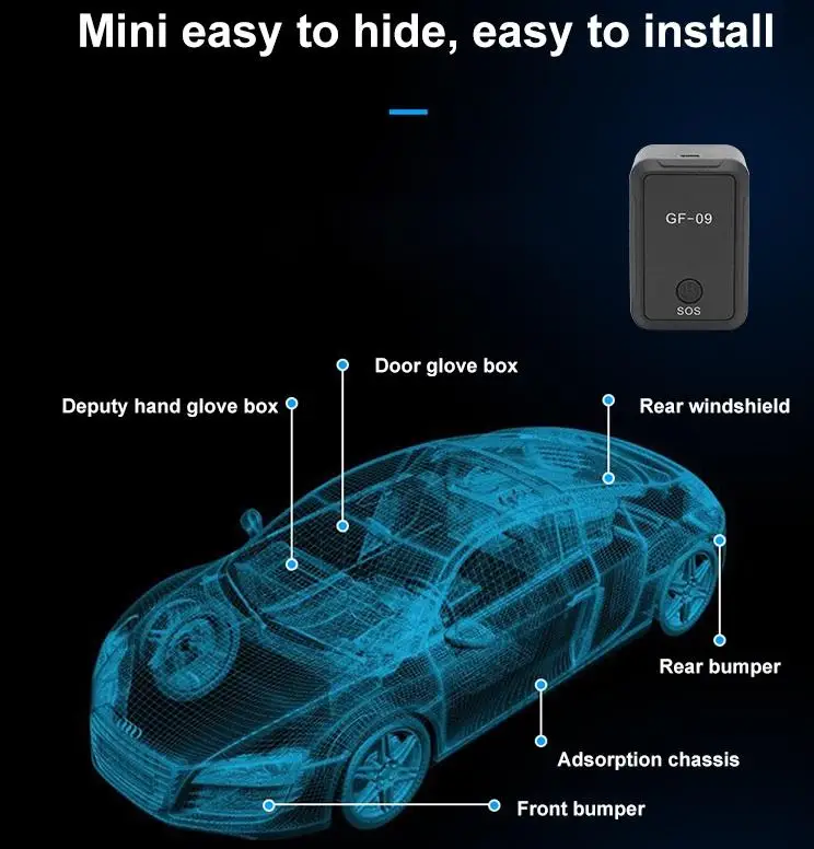 gf09 mini gps tracker long standby anti lost anti theft device locator alarm for vehiclecarperson real time locator tracker free global shipping