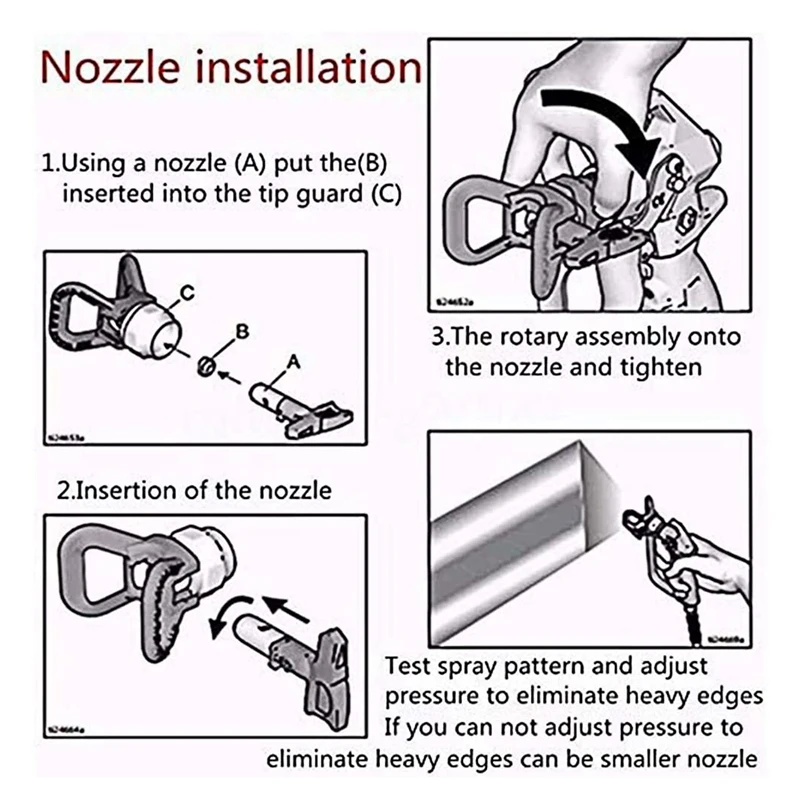 

Reversible Airless Paint Spray Tips 3 Pieces Airless Spray Tools and Airless Sprayer Spraying Machine Parts (517)