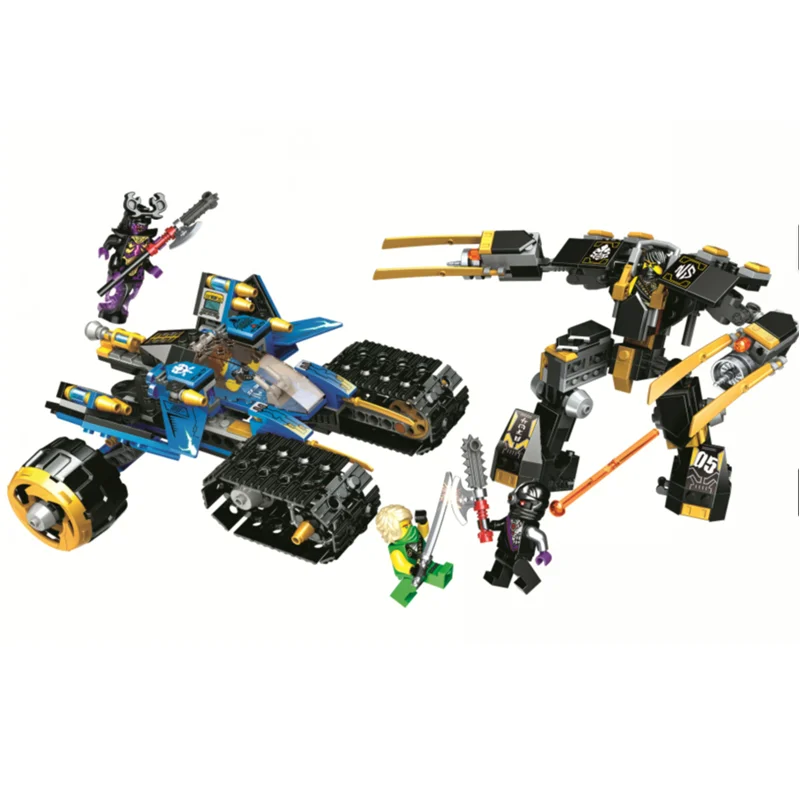 610 шт. Новый Ninjagoes Thunder Raider совместим с 71699 ниндзя конструкторных блоков Детские