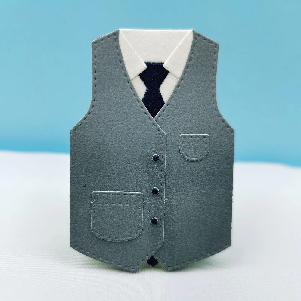 

Vest Metal Cutting Dies Scrapbooking Embossing Folders for Card Making Craft DIY Clear Stamps and Slimline Die Cut Molds