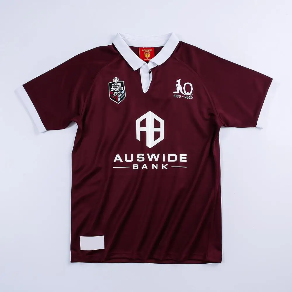 

QLD Maroons 2020 Men's Replica Home Jersey Rugby Sport Shirt S-5XL