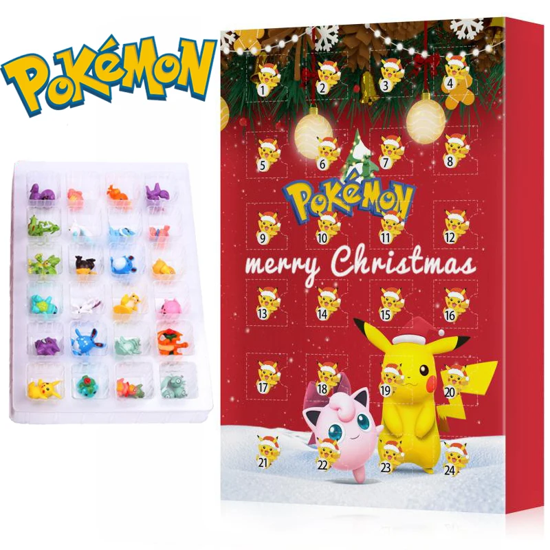 

Pokemon Christmas Advent Calendar Box Figure Model Toys Genuine Pikachu Charmander Anime Figure Kids Toy Pokemon Toys Gits Gifts