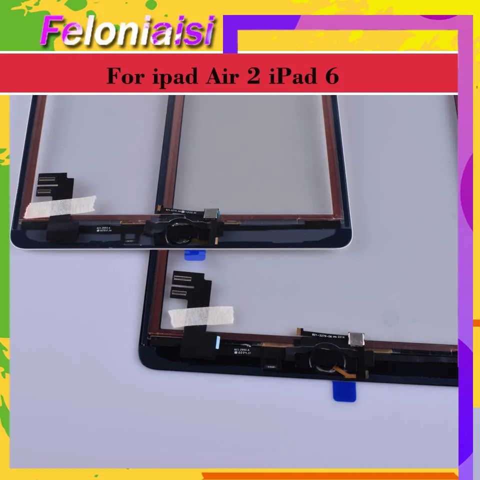 10 шт./лот Оригинальный сенсорный экран для iPad 6 Air 2 2nd Gen A1567 A1566 дигитайзер
