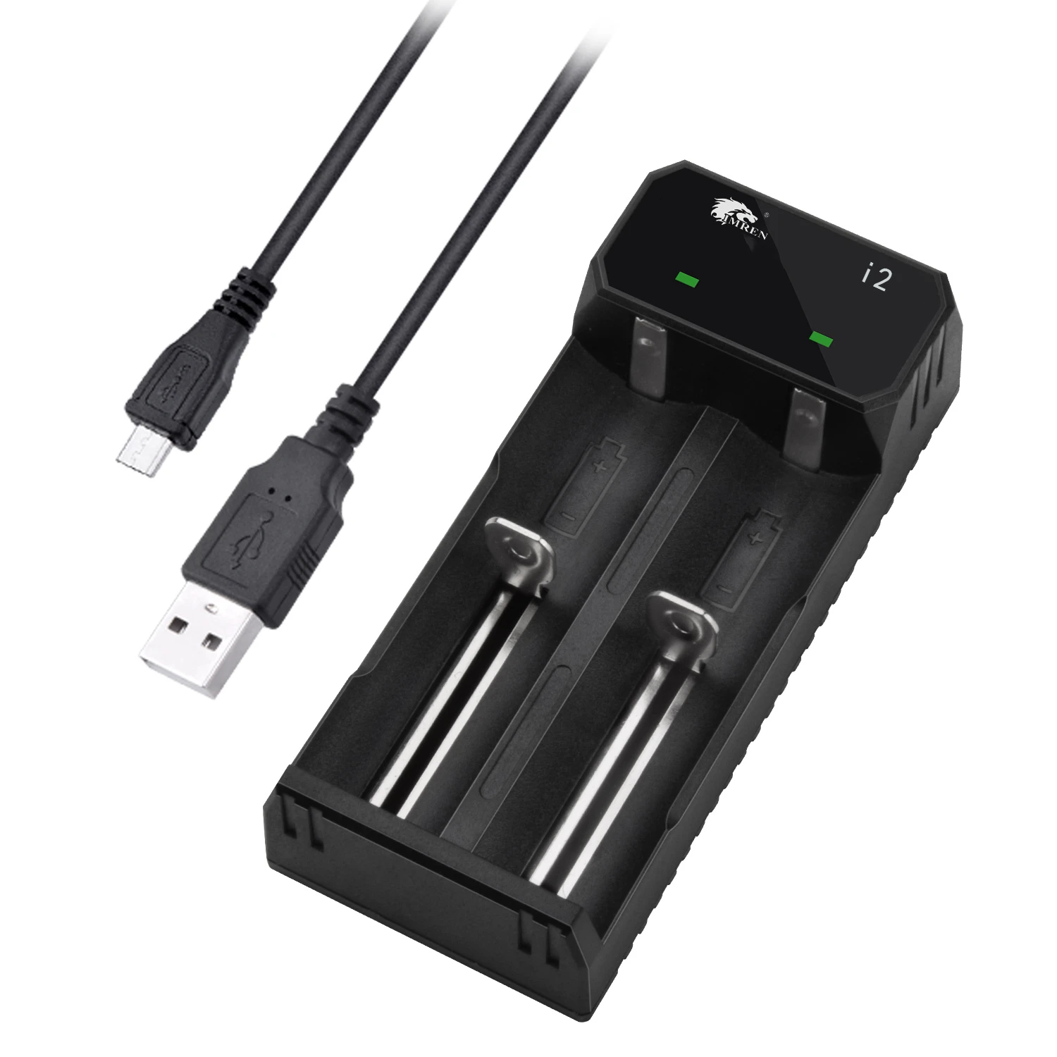 Перезаряжаемые аккумуляторы IMREN I2 с 2 слотами зарядное устройство USB для литиевых