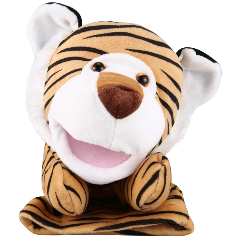 

Handmade Dolls Children's Gifts Gifts Plush Toys Parent-Child Appease Interactive Storytelling Mouth Tiger