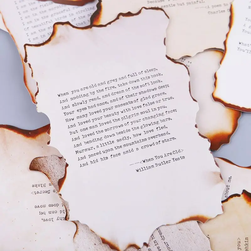 30 листов милая открытка сгоревшая надпись Подарочная на день рождения постер с