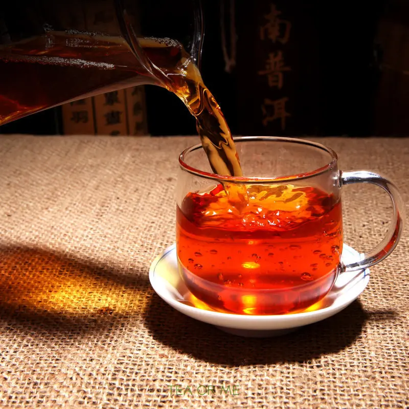 

2018 Yunnan Menghai Zhongcha Palace Qizibingcha Ripe Pu'er Tea 357g Tea Cake for Cellulite AndPromote Digestion