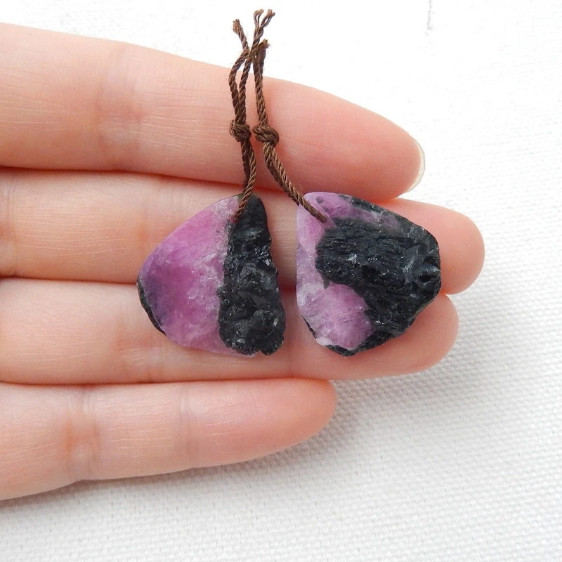 Натуральный драгоценный камень серпантин Рубин Самоцветы самородок серьги из