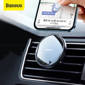 baseus magnetic car phone holder air vent universal for iphone 12 13 pro smartphone car phone stand support clip mount holder free global shipping