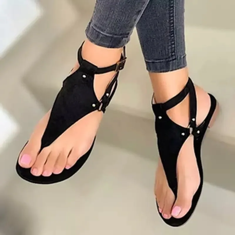 

Women Sandals slippers Summer Fashion Solid Buckle Flip Flops Sandals Women Shoes Beach Casual Ladies Plus Size Sandals