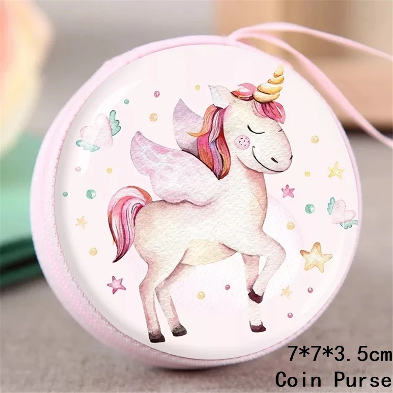 Coin Purse Принадлежности для тематической вечеринки в виде единорога скатерть салфетки тарелки попкорн принадлежности чашки ножи и вилки ложки День рождения украшения - Цвет: Coin Purse