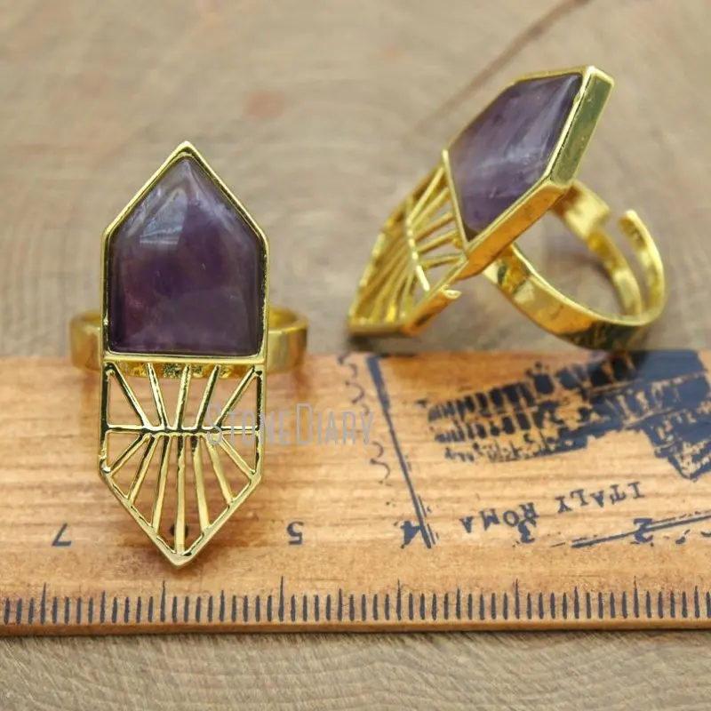 Модное кольцо из меди RM10112 10 шт. регулируемое в виде пятиугольника зуба собаки